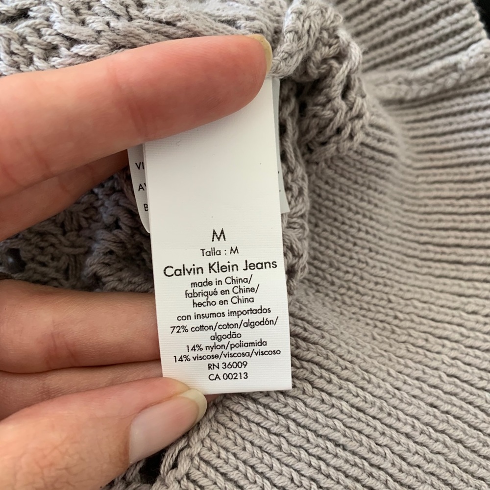 {Calvin Klein} open knit cowl neck sweater - Picture 9 of 9
